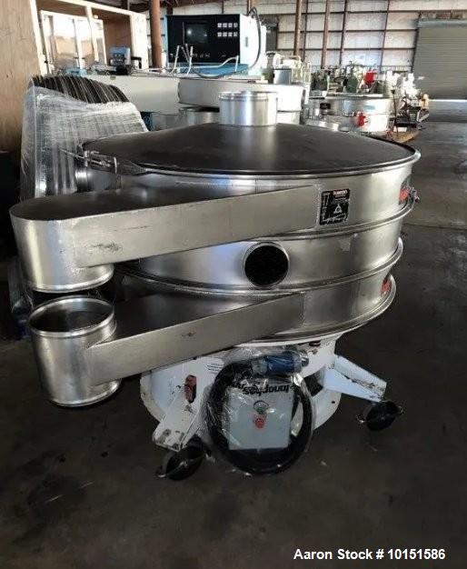 Used Kason K48-2-SS Stainless Steel Vibratory Separator – 40” Diameter, 2-Deck Screening System