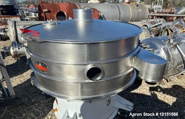 Used Kason K48-2-SS Stainless Steel Vibratory Separator – 40” Diameter, 2-Deck Screening System