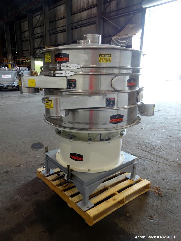 Used Kason 48" Circular Screener, Model K48-3-SS, 304 Stainless Steel.