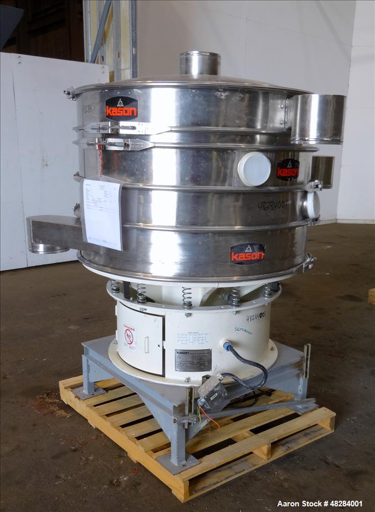 Used Kason 48" Circular Screener, Model K48-3-SS, 304 Stainless Steel.