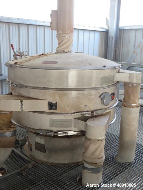 Used Kason Screeners Model 
 K60-2-CS. Driven by a 2-1/2hp 3/60/230/460v motor. 7.3/3.65 Amps. Serial# M-8402