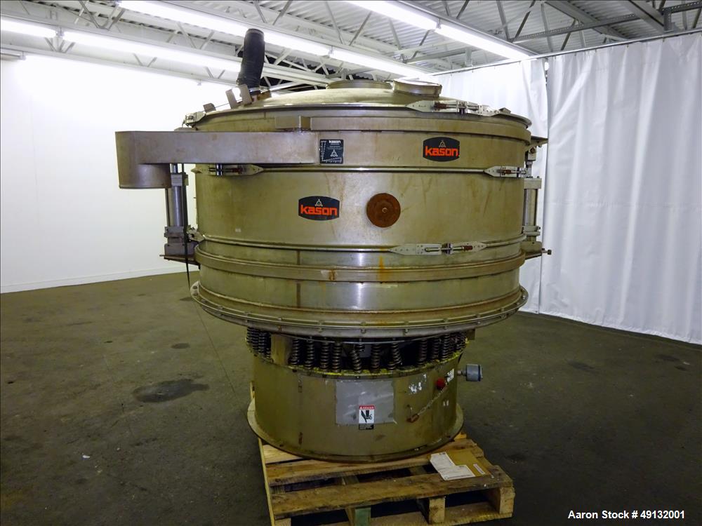 Used Kason Screener, Model K72-2-316LSS, 316L Stainless Steel.