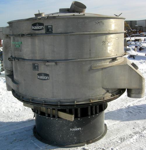 USED: Kason high capacity recycle clarifier/screener, model K72-2AD-SS, 304 stainless steel. 72" diameter, double deck, 3 se...