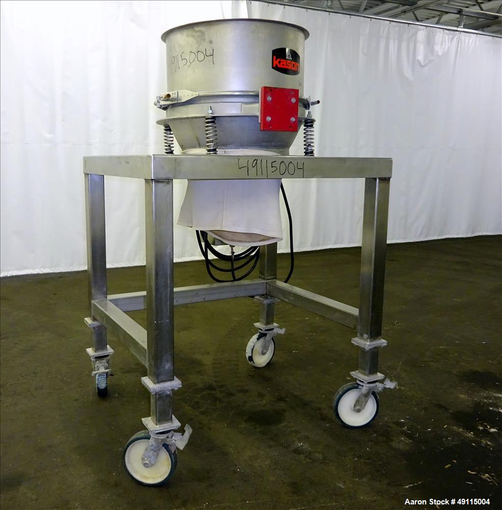 Used Kason Drum Sifter / Sieve, Model KDS24-SS, 24" Diameter, 304 Stainless Ste
