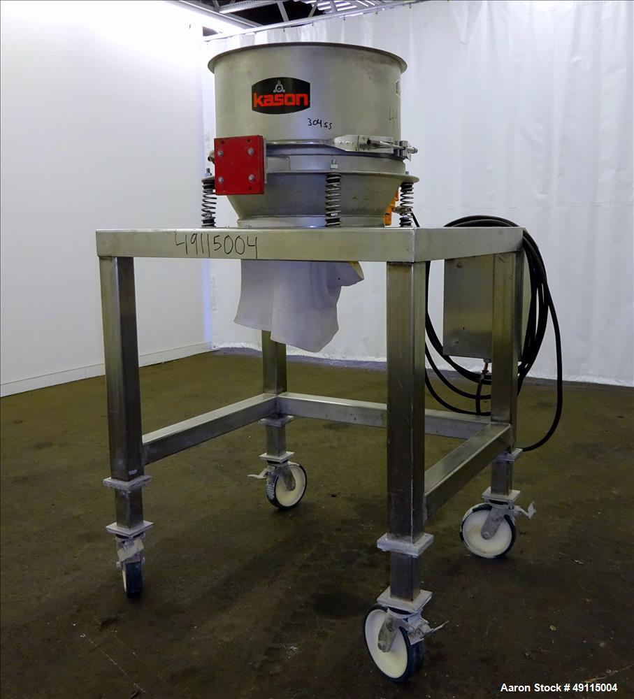 Used Kason Drum Sifter / Sieve, Model KDS24-SS, 24" Diameter, 304 Stainless Ste
