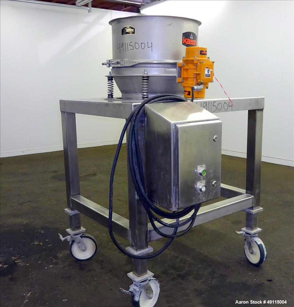Used Kason Drum Sifter / Sieve, Model KDS24-SS, 24" Diameter, 304 Stainless Ste