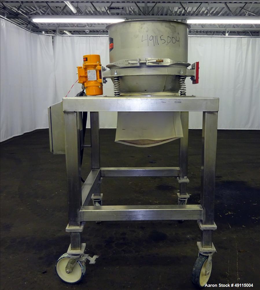Used Kason Drum Sifter / Sieve, Model KDS24-SS, 24" Diameter, 304 Stainless Ste