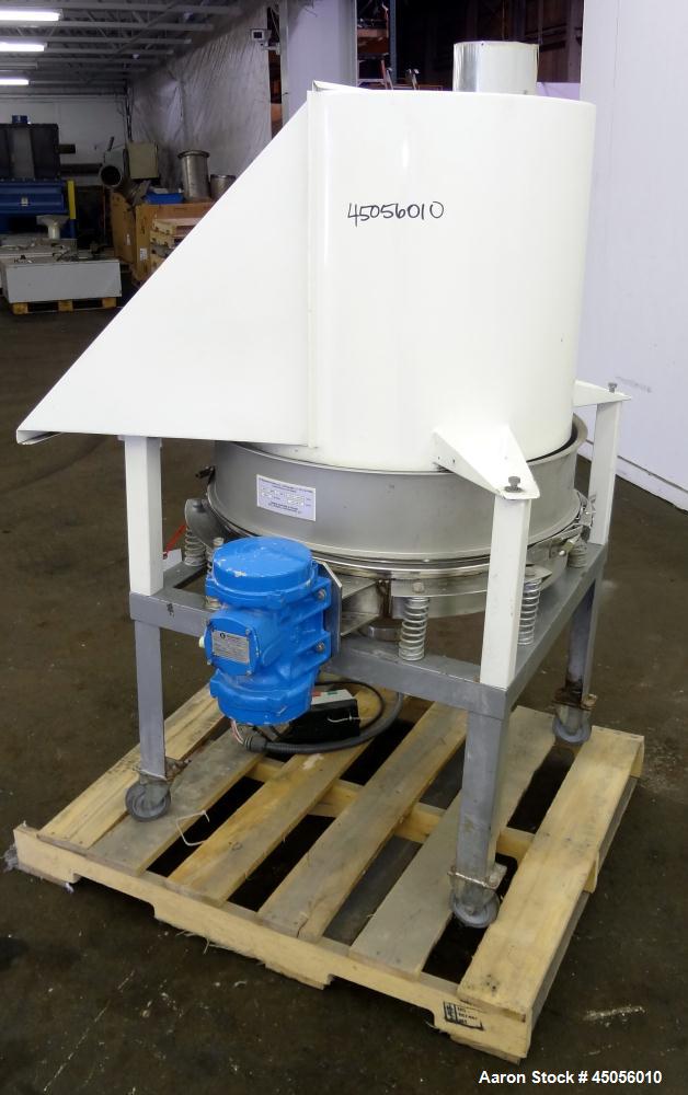 Used CE International Trading LS Series Vibro-Sieve, Model LS-800-1DS, 304 Stainless Steel. Approximate 31.4" diameter, single deck. Driven by a Vananzetti vibratory motor. Includes a Hi-Vac carbon s...