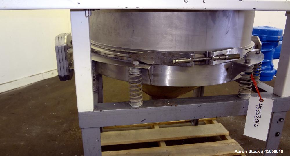 Used CE International Trading LS Series Vibro-Sieve, Model LS-800-1DS, 304 Stainless Steel. Approximate 31.4" diameter, single deck. Driven by a Vananzetti vibratory motor. Includes a Hi-Vac carbon s...