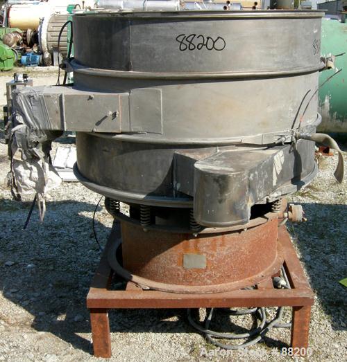 Used Master Machine Dyno Screener, 304 Stainless Steel. 48" diameter, double deck, 3 separation, no top cover. Driven by a 1 hp, 3/60/220/440 volt, 1160 rpm motor. Mounted on a carbon steel base with...