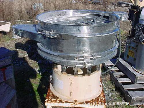 USED: Microner Gyro screener 30", stainless steel, 1 deck. On base with 1/2 hp motor, 230/460 volt. EN motor.
