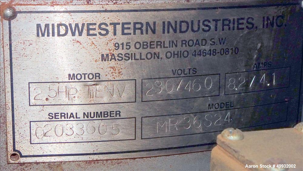 Used Midwestern Industries Sifter/Scalper, Model MR36S24