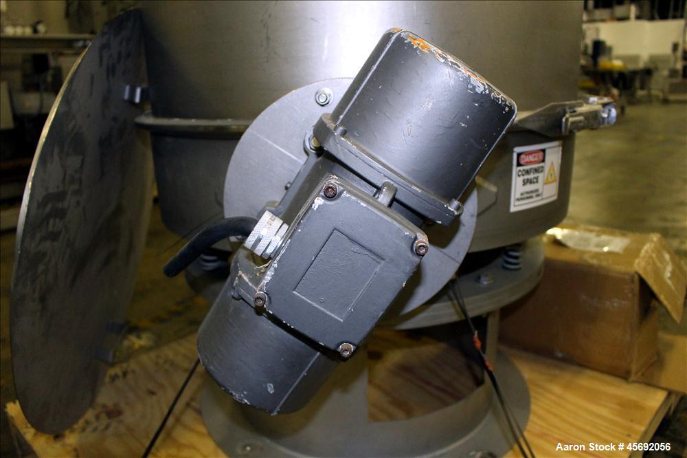Used Midwestern Industries Sifter/Scalper Model # MLP30S6-10, 304 Stainless Steel. 30" diameter, single deck, 1 separation. Includes  top cover. 10" diameter bottom outlet. Driven by 2 .38 hp, 230/46...