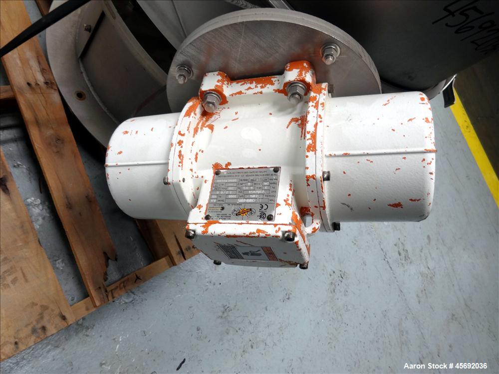 Used Midwestern Industries Sifter/Scalper Model # MLP30S6-10, 304 Stainless Steel. 30" diameter, single deck, 1 separation. No top cover. 10" diameter bottom outlet. Driven by 2 .35kw, 230/460 volt, ...