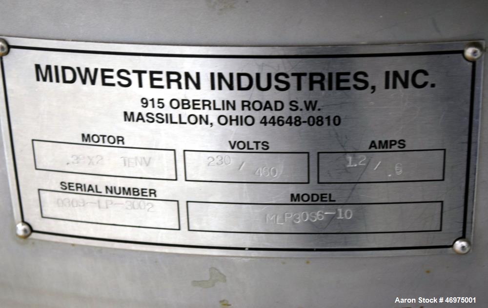 Used Midwestern Industries Sifter/Scalper, Model # MLP30S6-10