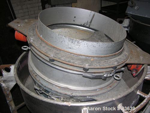 USED: Midwestern Porta Sifter Screen, 20" diameter, stainless steel construction, single deck, air operated vibra motors.