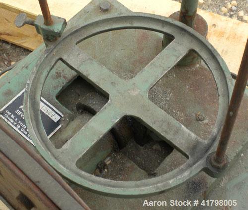 Used W.S. Tyler Sieve Shaker, Carbon Steel. Can handle approximately 8" diameter pans, 18’’ tall tray holder height. Driven by a 1/4 hp, 1/60/115 volt, 1725 rpm motor. Base mounted.