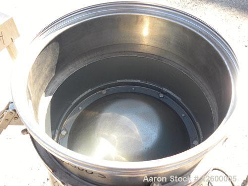 Used Russell Finex SIV Sieve, Model 16350, 304 stainless steel. 20" Diameter single deck. Effective screen area 2.23 square feet. Clamp down demountable sieve assembly, no top cover. Side oval discha...