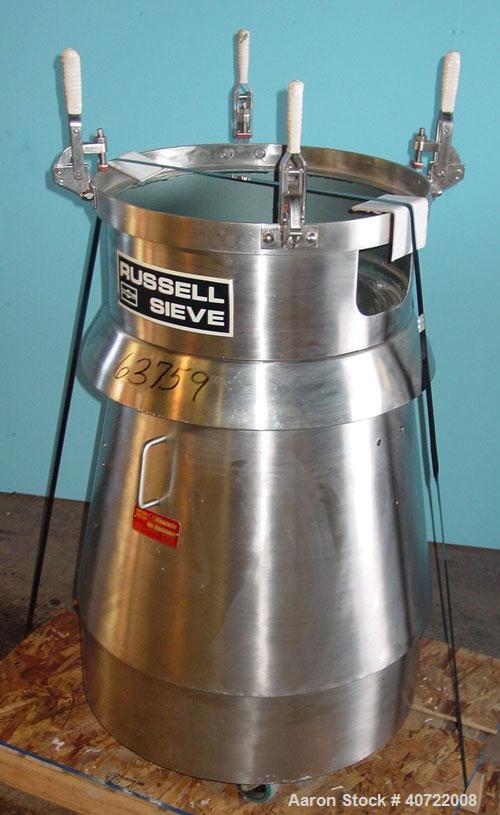 Used Russell Sieve Screener, model 17300, stainless steel.