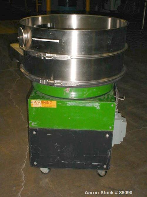 USED: Russell Finex sieve, model 25070. 30" diameter, stainless steel, single deck on base.