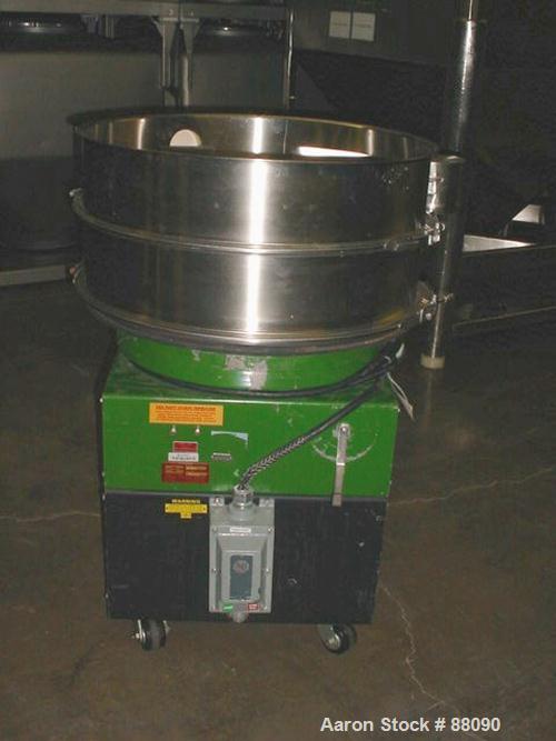 USED: Russell Finex sieve, model 25070. 30" diameter, stainless steel, single deck on base.