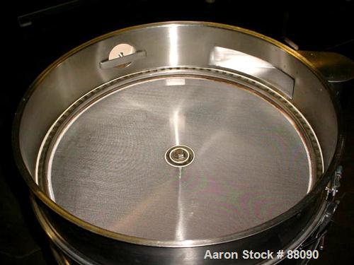 USED: Russell Finex sieve, model 25070. 30" diameter, stainless steel, single deck on base.