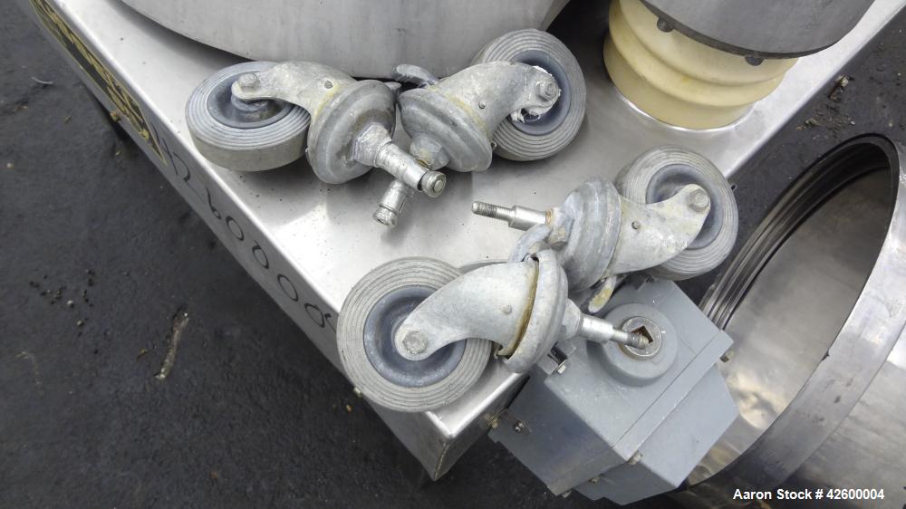 Used Russell Finex Airswept Sieve, Model AS 140, 304 Stainless Steel. 20" Diameter single deck. Clamp down demountable sieve assembly, plastic top cover. Driven by a 2 hp, 3/60/230/460 volt, 1725 rpm...