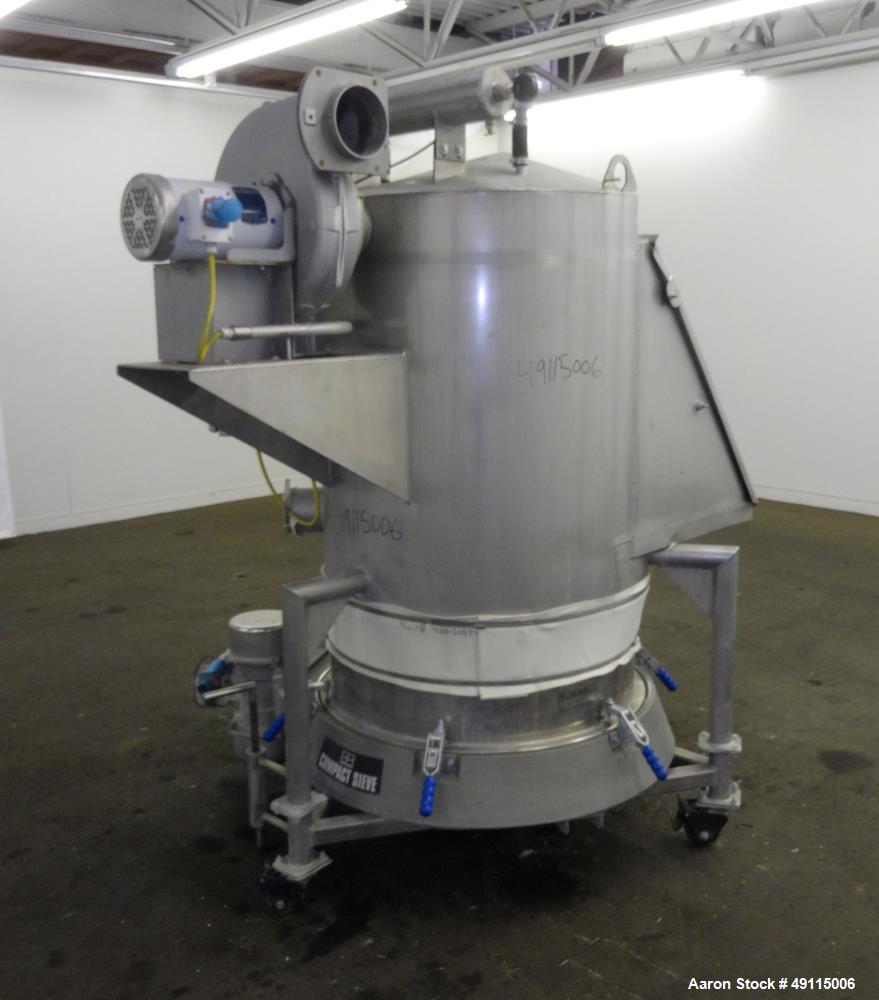 Used- Russell Finex Compact Sieve, Model 17900, 304 Stainless Steel.