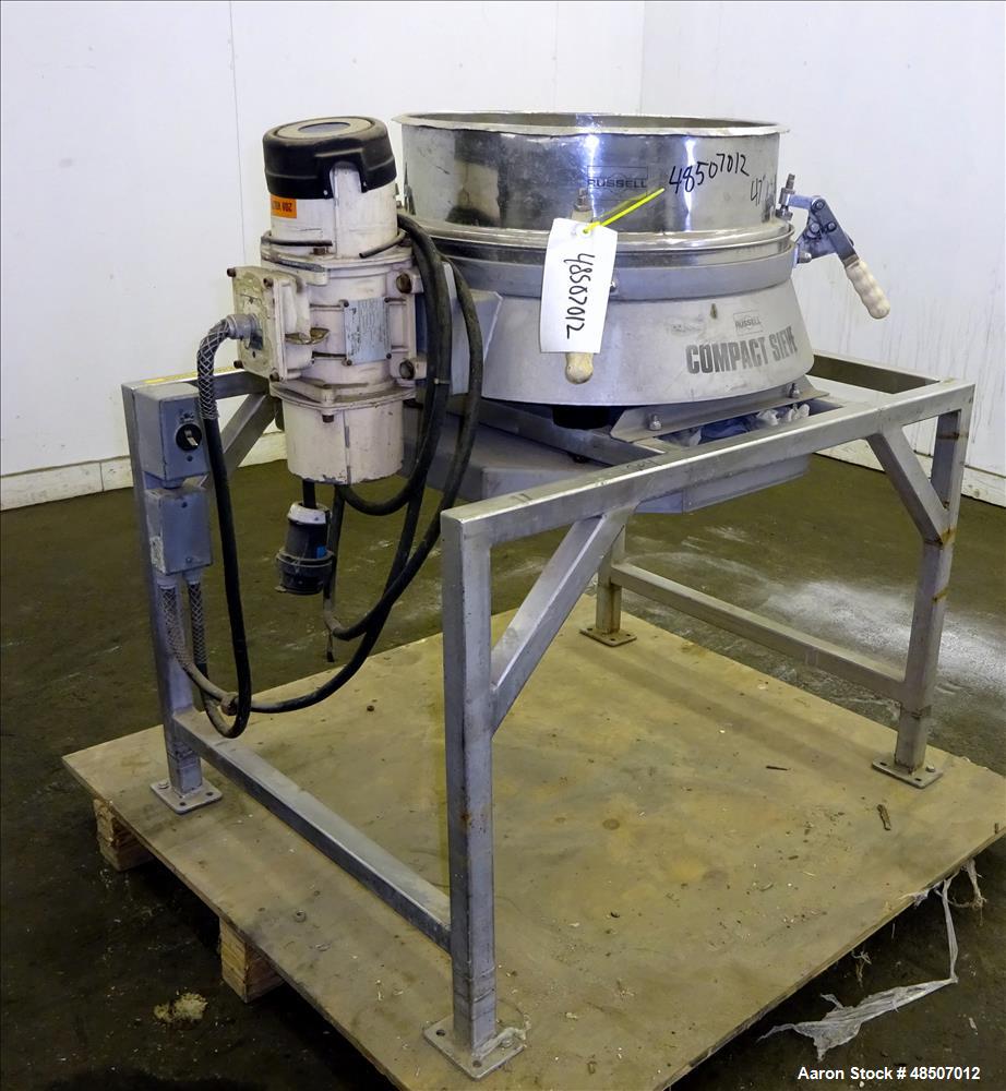 Used Russel Finex Sieve, 304  Stainless Steel, 20" Diameter