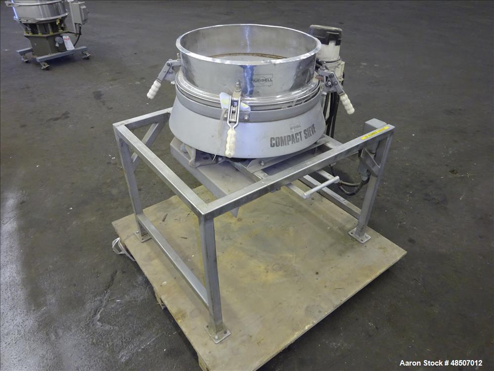 Used Russel Finex Sieve, 304  Stainless Steel, 20" Diameter
