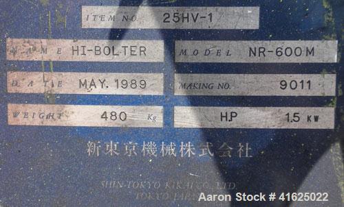 Used- Carbon Steel Shin-Tokyo Kikai Screen Air Classifier, model NR-600M