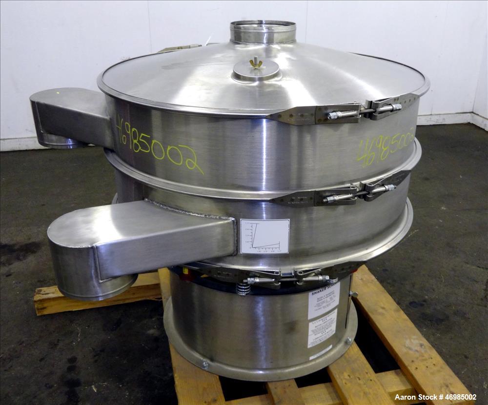 Used Simco Screener, Model SAA40HA13, 316 Stainless Steel.