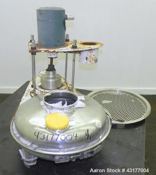 Used Sprout Waldron Pedestal Sifter, Model PS17, 304 Stainless Steel. Single deck, 2 separation. 1.4 Square feet gross screening area. Capacity approximately 1500 to 1700 pounds per hour depending on...