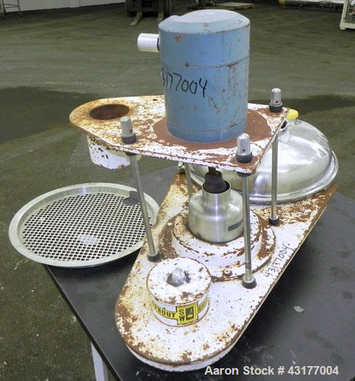 Used Sprout Waldron Pedestal Sifter, Model PS17, 304 Stainless Steel. Single deck, 2 separation. 1.4 Square feet gross screening area. Capacity approximately 1500 to 1700 pounds per hour depending on...