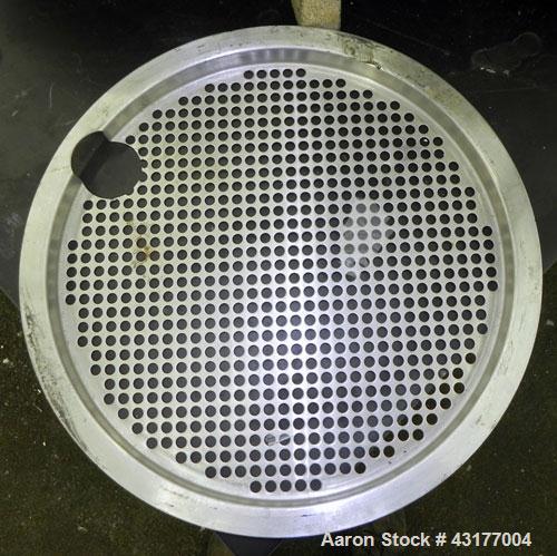Used Sprout Waldron Pedestal Sifter, Model PS17, 304 Stainless Steel. Single deck, 2 separation. 1.4 Square feet gross screening area. Capacity approximately 1500 to 1700 pounds per hour depending on...