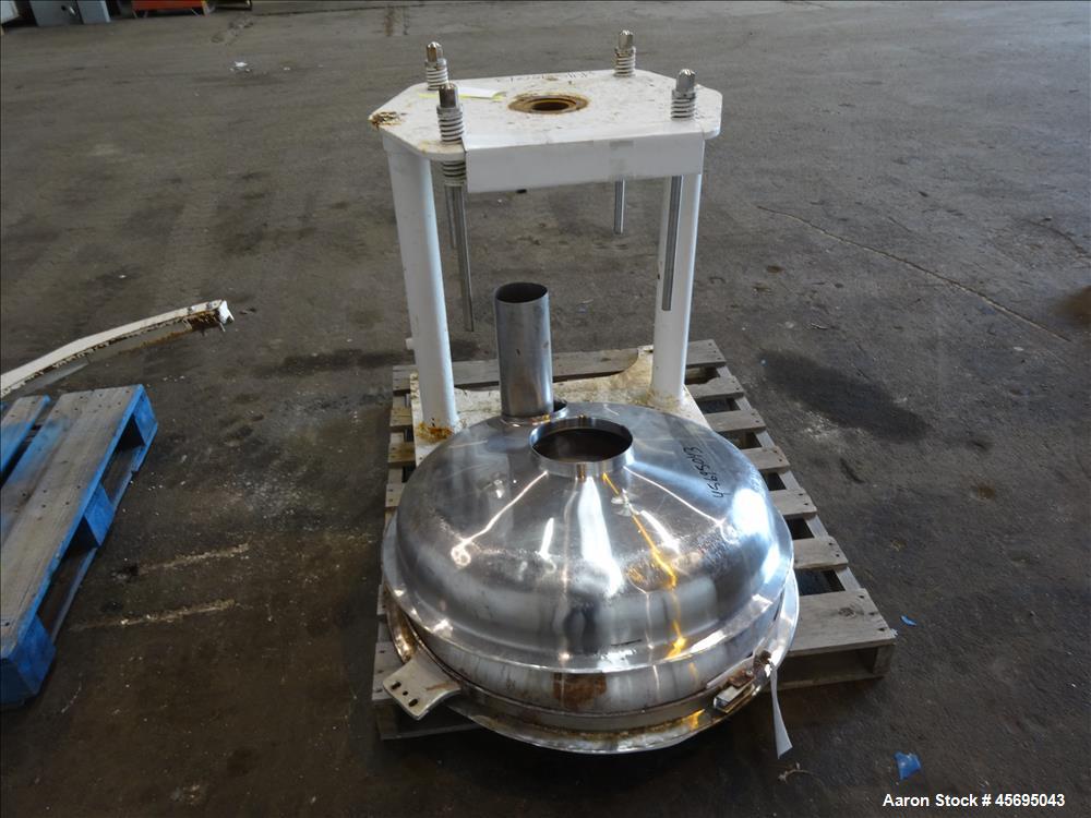 Used Sprout Waldron Pedestal Sifter, Model PS34, Stainless Steel. Approximate 32" diameter single deck, 2 separation. 5 Square feet gross screening area. Capacity approximately 8000 to 16000 pounds p...