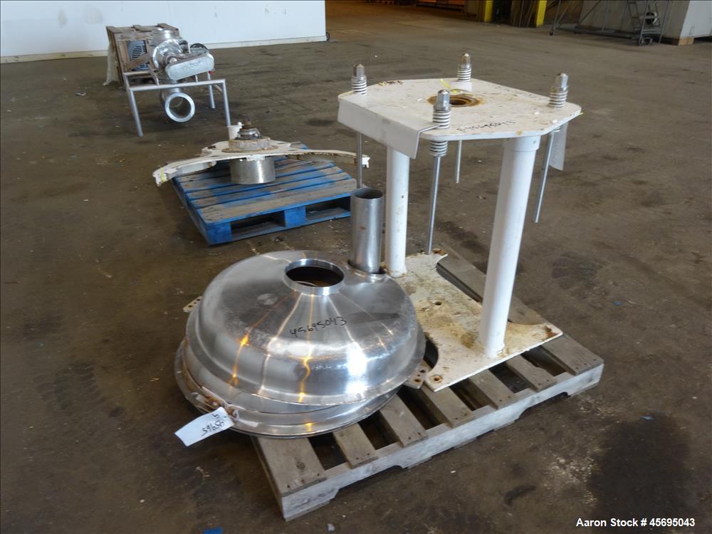 Used Sprout Waldron Pedestal Sifter, Model PS34, Stainless Steel. Approximate 32" diameter single deck, 2 separation. 5 Square feet gross screening area. Capacity approximately 8000 to 16000 pounds p...