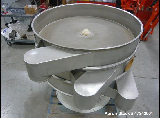 Used Macon (Sweco)3 Tier Sifter/Separator. 48" Screen. Motion generator hp 2.5, PH 3, frame 132S, duty S1, volts 480, H2 60, amps 3.2, rpm 1145. Includes 5 screens: (2) 165, (2) 230, (1) 400, (2) set...