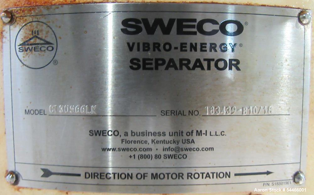 Used Sweco 30" Stainless Steel Vibratory Screener – Model CL30S66LK