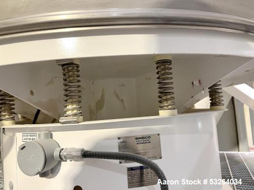 Used 60” Sweco Vibrating Screener | Model CL60S88LKWO | 2.5 HP | Single Deck | Stainless Contact | 2021