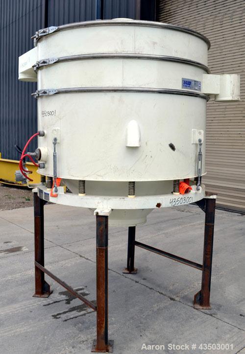 Used Sweco Avalanche Flo-Thru Separator, Model FT60C2488WC, Carbon Steel. 60" Diameter double deck, 3 separation. Top cover.  Driven by a 2.5 hp, 3/60/230/460 volt, 1160 rpm motor. Mounted on 4 carbo...