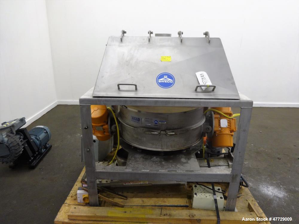 Used Sweco Low Profile Screener, Model LP30S64UE, 304 Stainless Steel.