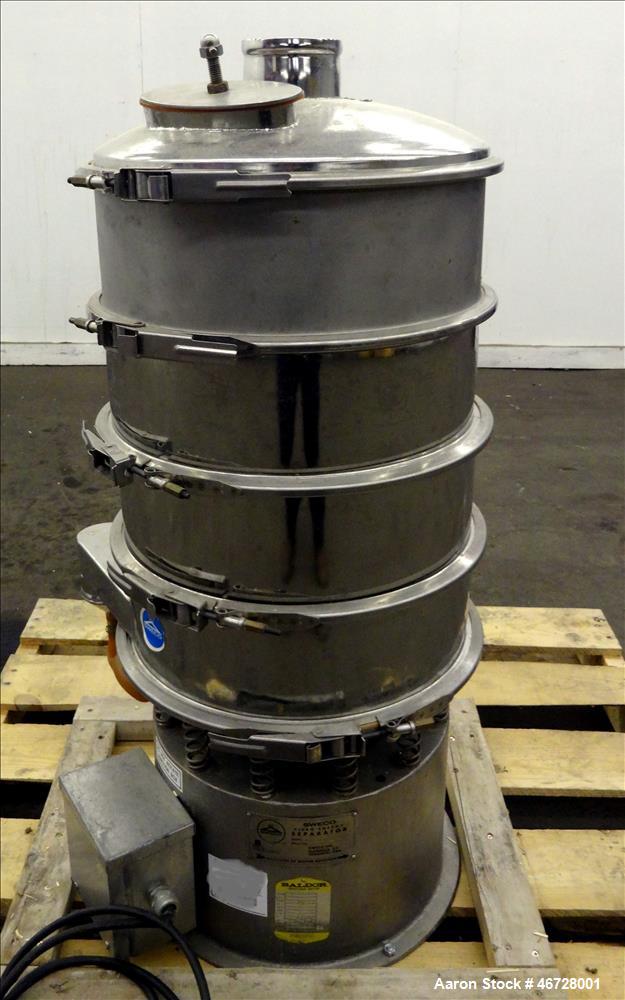 Used Sweco Screener, Model LS18S-10314, 304 Stainless Steel, 18" Diameter