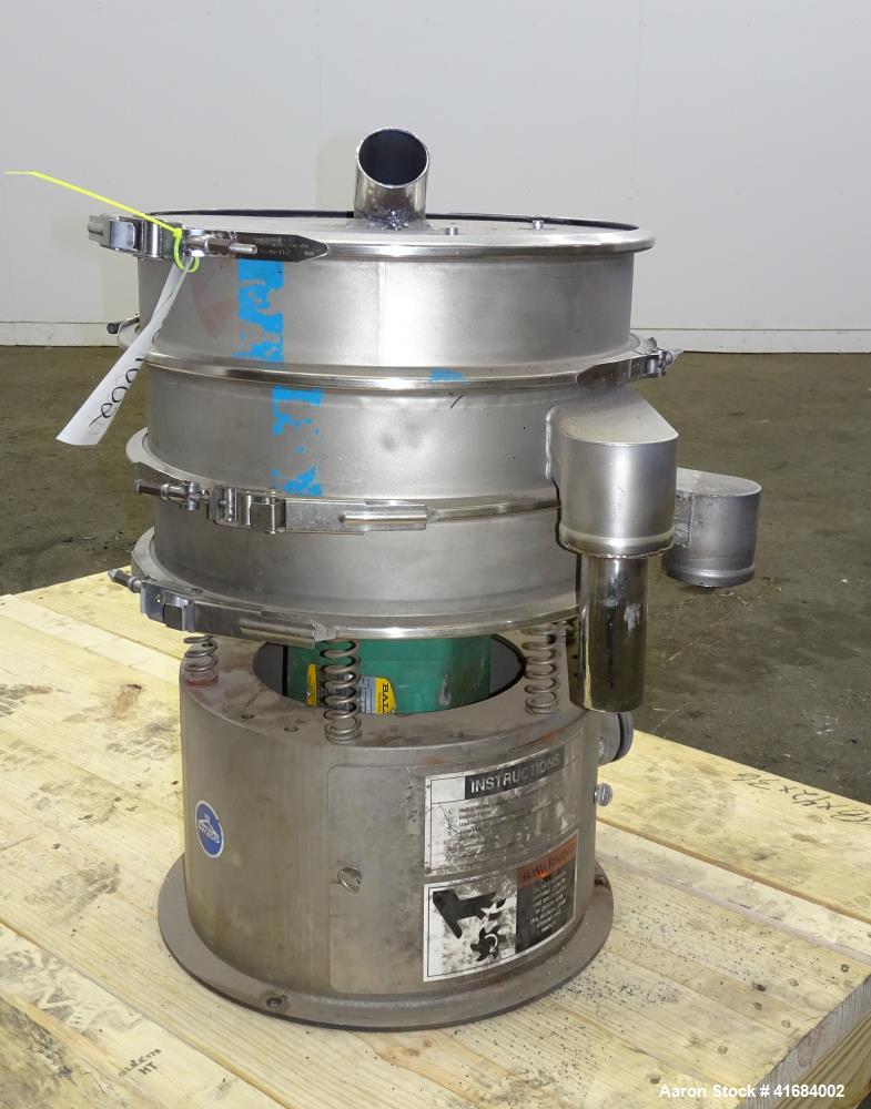 Used Sweco Screener, Model LS18S333, 18" Diameter, 304 Stainless Steel.