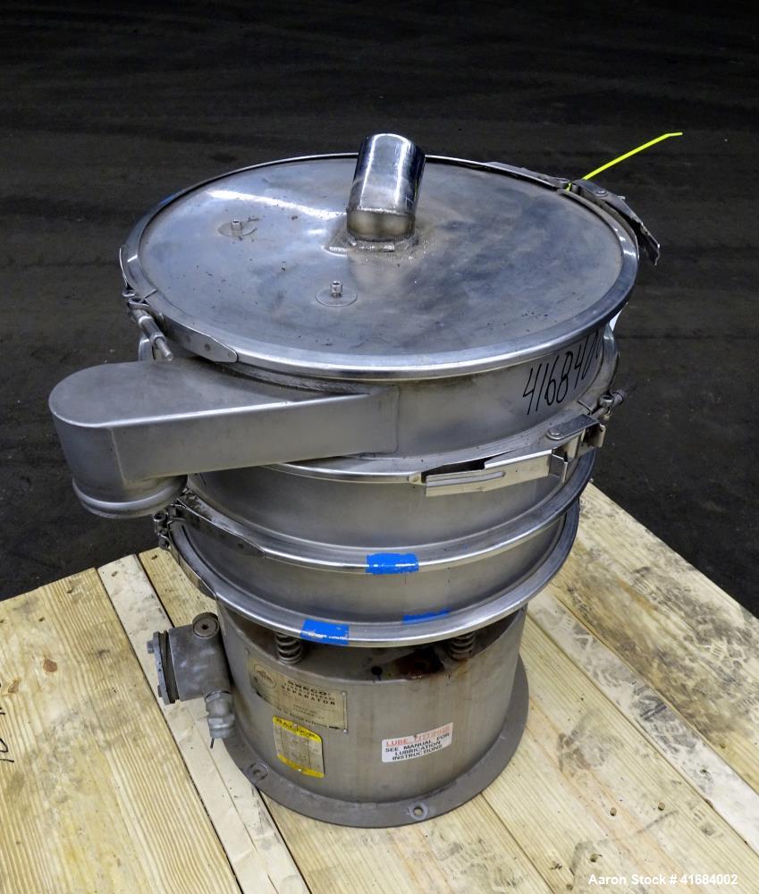 Used Sweco Screener, Model LS18S333, 18" Diameter, 304 Stainless Steel.