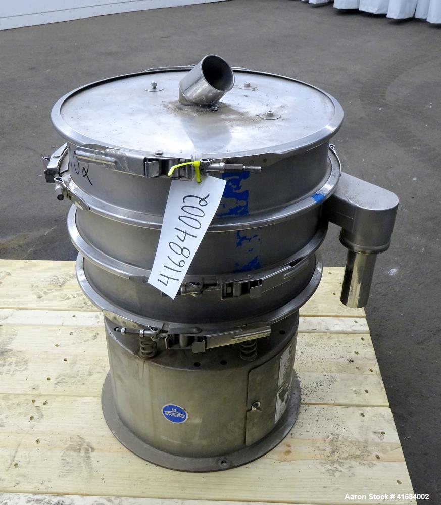 Used Sweco Screener, Model LS18S333, 18" Diameter, 304 Stainless Steel.