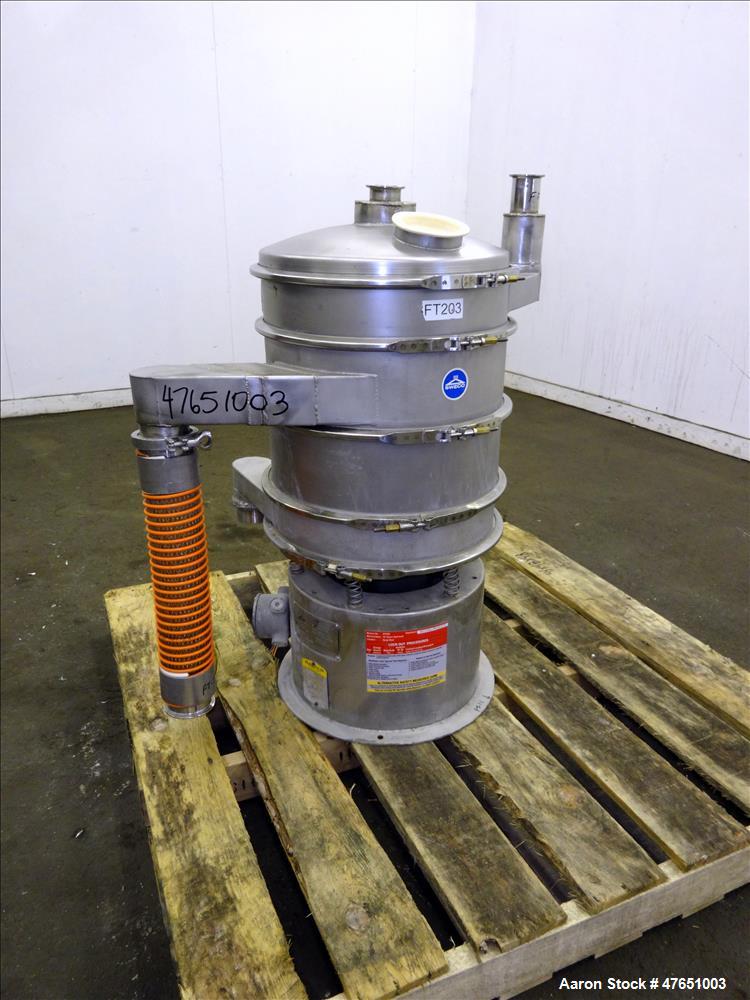 Used Sweco Screener, Model LS18S33, 18" Diameter, 304 Stainless Steel