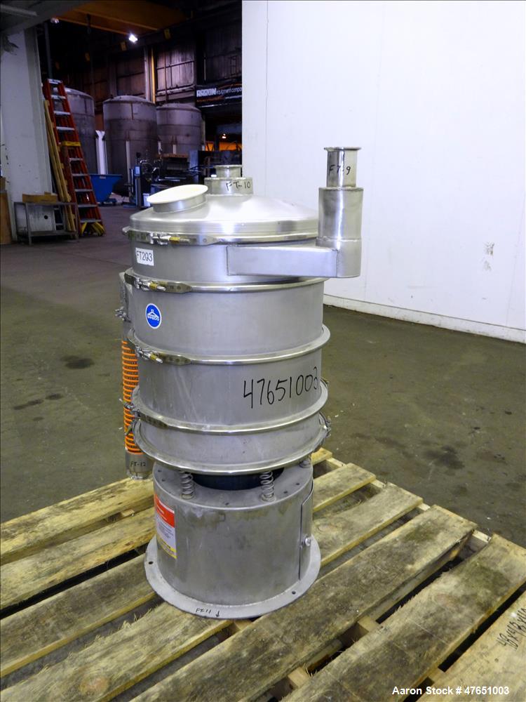 Used- Sweco Screener, Model LS18S33, 18" Diameter, 304 Stainless Steel