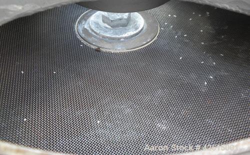 Used Sweco Screener, Model LS18S555, 316 Stainless Steel. 18" Diameter, single deck 2 separation with top cover. Driven by a 1/4 hp, 3/60/440 volt, 1140 rpm motor. Includes a Wilden double diaphragm ...