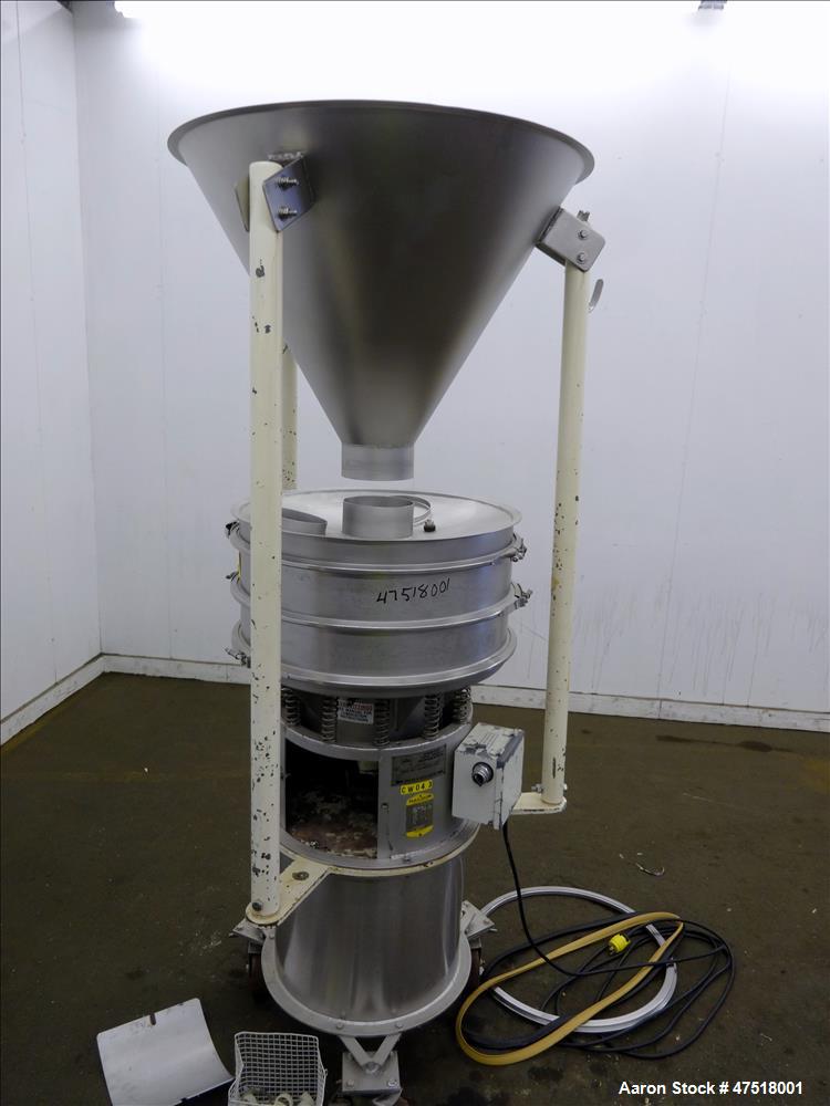 Used Sweco Screener Sieve, Model LS24S44, 304 stainless steel, 24" diameter,